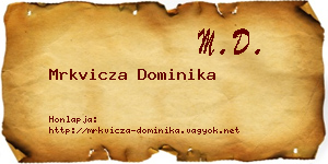 Mrkvicza Dominika névjegykártya